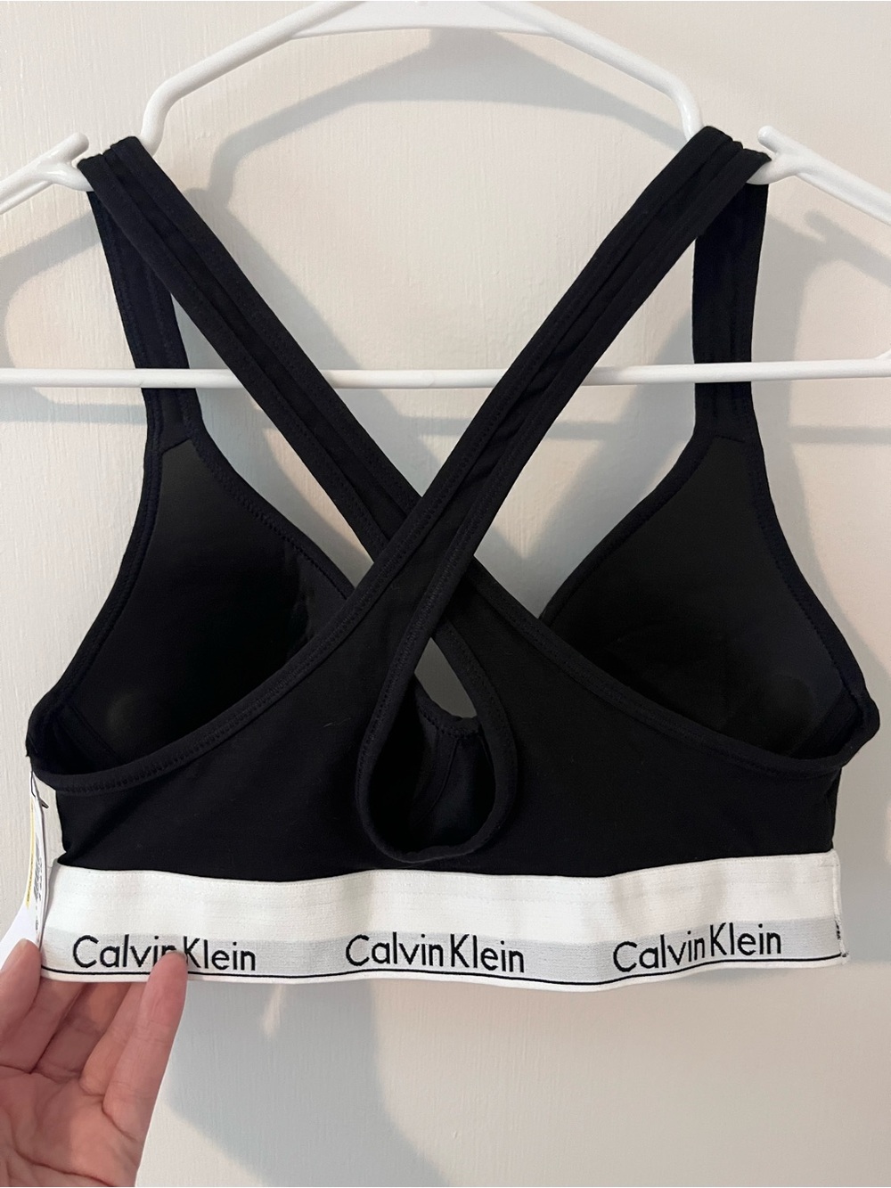 Calvin Klein Black & White Modern Cotton Lift Bralette Molded Cup Medium - Picture 3 of 10